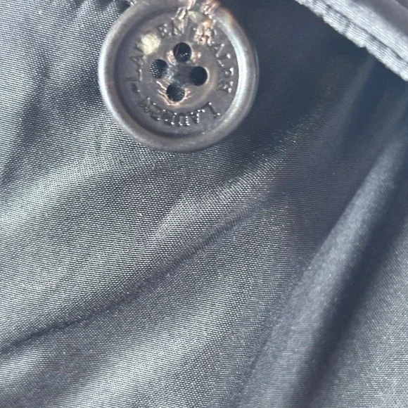 VTG Lauren Ralph Lauren Rain Jacket Black Trench‎ Coat Womens M Fleece Lined - Picture 10 of 10